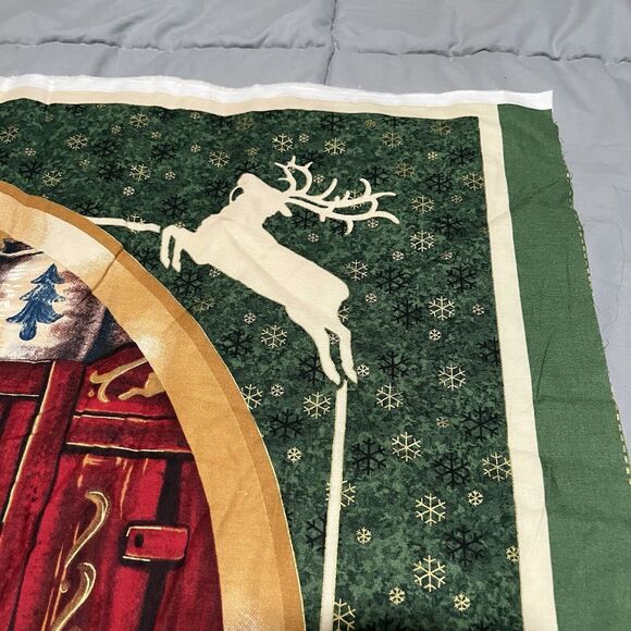 CHRISTMAS SANTA CLAUS LGD Studios VIP CRANSTON COTTON FABRIC CHEATER Panel 38X43 - Picture 7 of 13